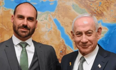 Eduardo Bolsonaro encontra Netanyahu durante evento evangélico nos EUA
